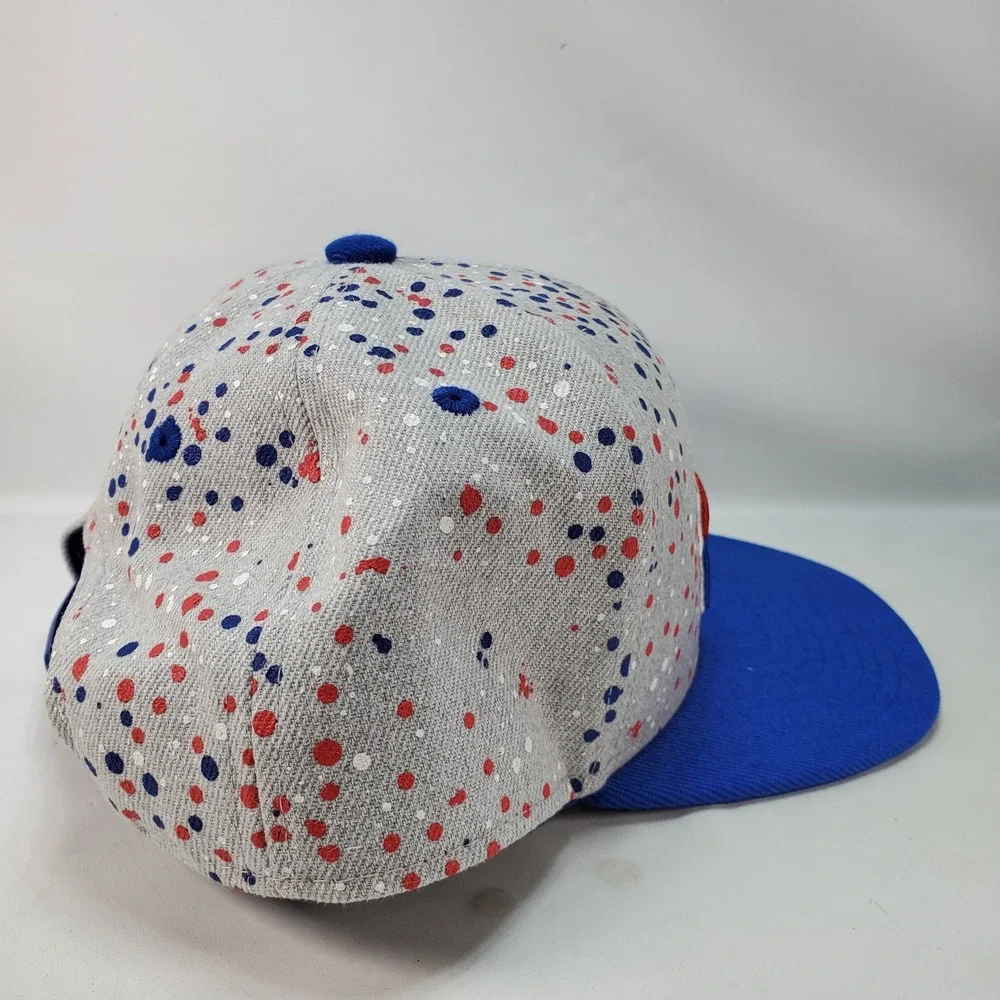 NFL Team Apparel Buffalo Bills Hat Youth OSFM Gray Blue Paint Splatter Snapback